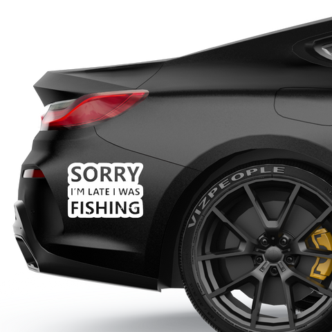 Sorry Fishing Aufkleber - Beispielansicht