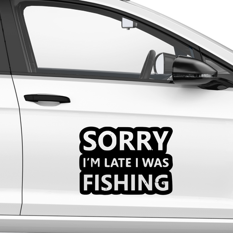 Sorry Fishing Aufkleber - Beispielansicht