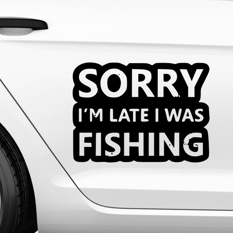 Sorry Fishing Aufkleber - Beispielansicht