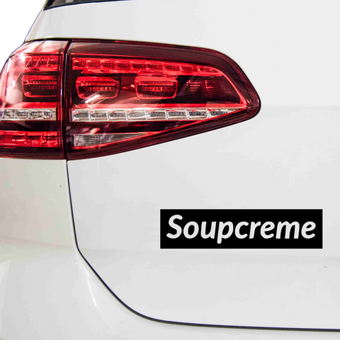 Soupcreme Surpreme Fakelogo Aufkleber - Beispielansicht