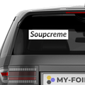 Soupcreme Surpreme Fakelogo Aufkleber - Beispielansicht