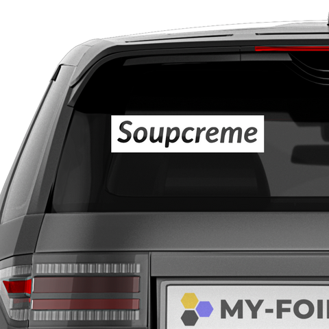 Soupcreme Surpreme Fakelogo Aufkleber - Beispielansicht