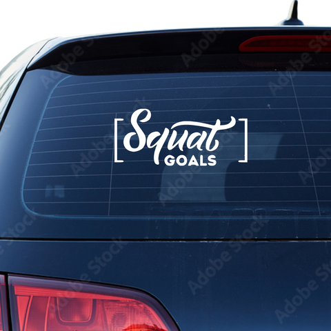 Squat Goals Aufkleber - Beispielansicht