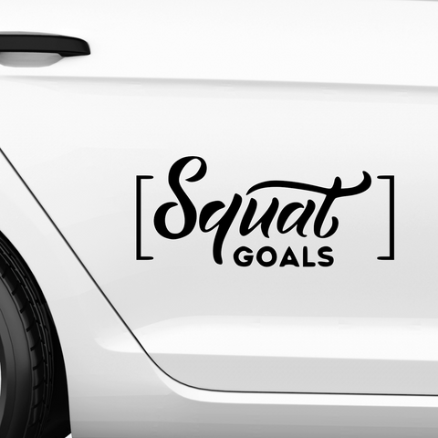 Squat Goals Aufkleber - Beispielansicht