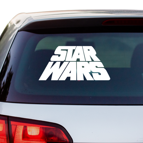 Star Wars Schriftzug Aufkleber - Beispielansicht