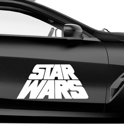 Star Wars Schriftzug Aufkleber - Beispielansicht
