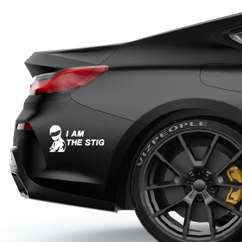 Stickman I am the Stig Aufkleber - Beispielansicht
