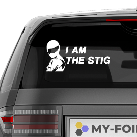 Stickman I am the Stig Aufkleber - Beispielansicht