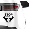 Stop being a pussy Aufkleber - Beispielansicht