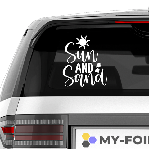 Sun and Sand Aufkleber - Beispielansicht