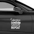 Sunrise sunburn sunset repeat Aufkleber - Beispielansicht