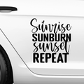 Sunrise sunburn sunset repeat Aufkleber - Beispielansicht