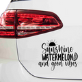 Sunshine watermelon and good vibes Aufkleber - Beispielansicht