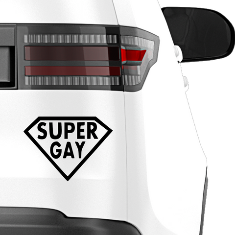 Super Gay Aufkleber - Beispielansicht