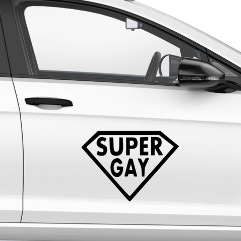 Super Gay Aufkleber - Beispielansicht