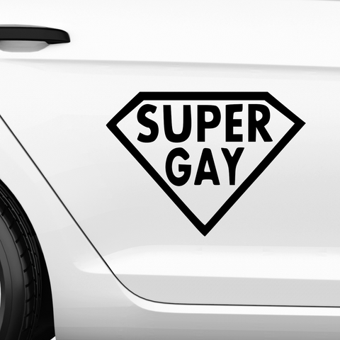 Super Gay Aufkleber - Beispielansicht