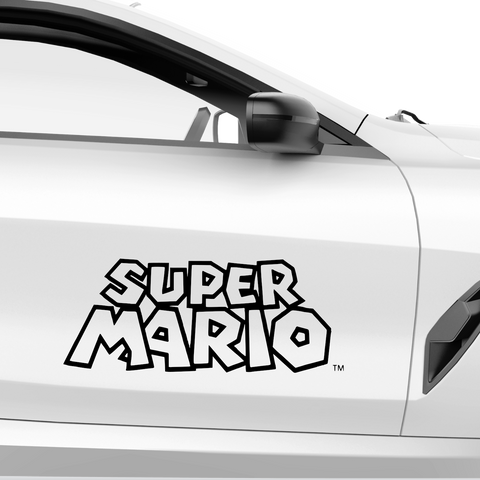 Super Mario Logo Aufkleber - Beispielansicht