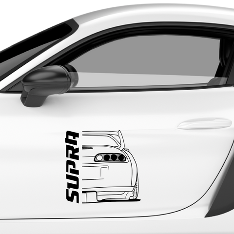 Supra Heck Aufkleber - Beispielansicht