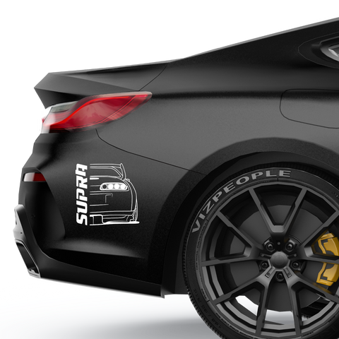 Supra Heck Aufkleber - Beispielansicht