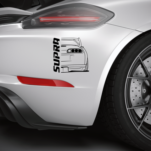 Supra Heck Aufkleber - Beispielansicht