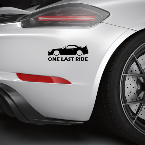 Supra One Last Ride Aufkleber - Beispielansicht
