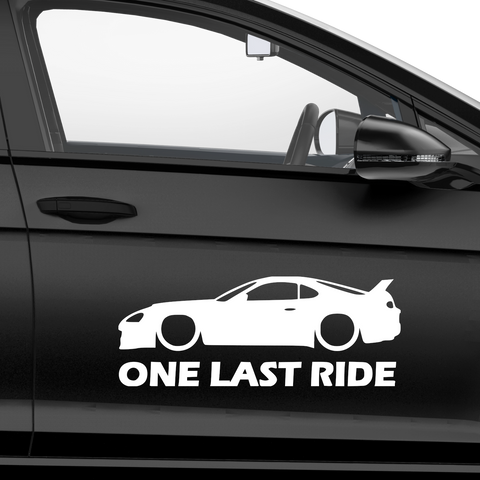 Supra One Last Ride Aufkleber - Beispielansicht