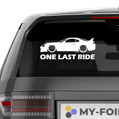 Supra One Last Ride Aufkleber - Beispielansicht