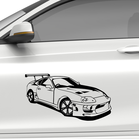 Supra Rennwagen Aufkleber - Beispielansicht