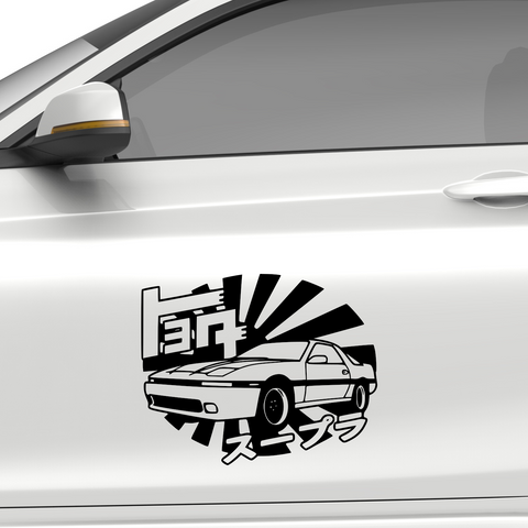 Supra Rising Sun Aufkleber - Beispielansicht