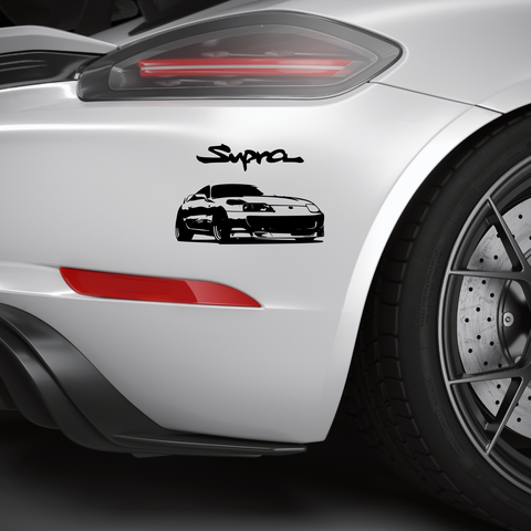 Supra Schriftzug Aufkleber - Beispielansicht