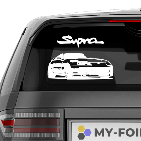 Supra Schriftzug Aufkleber - Beispielansicht