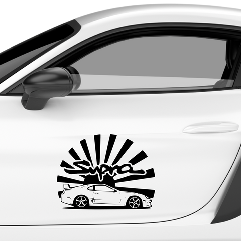 Supra Sunburst Aufkleber - Beispielansicht