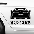 Supra Yes She Squat Aufkleber - Beispielansicht