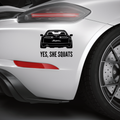 Supra Yes She Squat Aufkleber - Beispielansicht