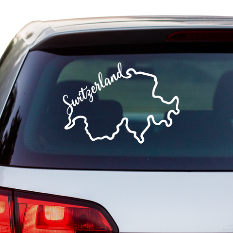 Switzerland Map Aufkleber - Beispielansicht