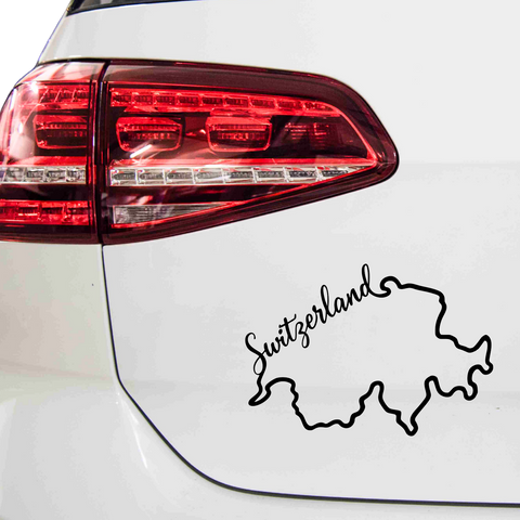 Switzerland Map Aufkleber - Beispielansicht