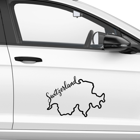 Switzerland Map Aufkleber - Beispielansicht
