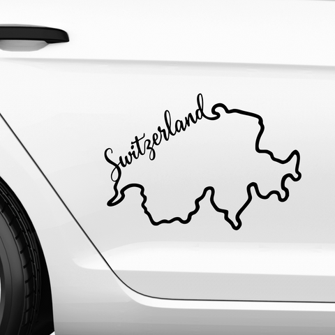 Switzerland Map Aufkleber - Beispielansicht