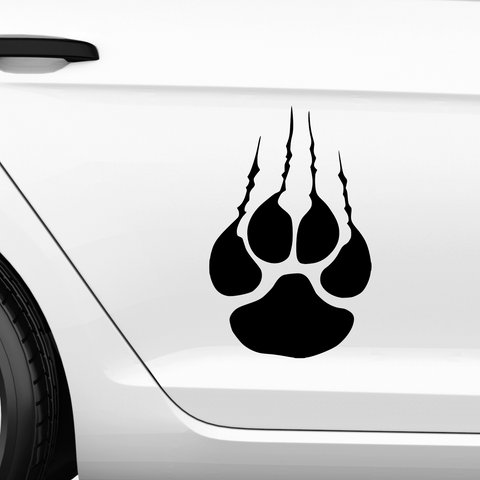 Tatze Krallenspur Aufkleber - Beispielansicht