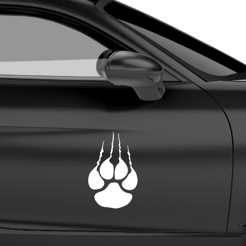 Tatze Krallenspur Aufkleber - Beispielansicht