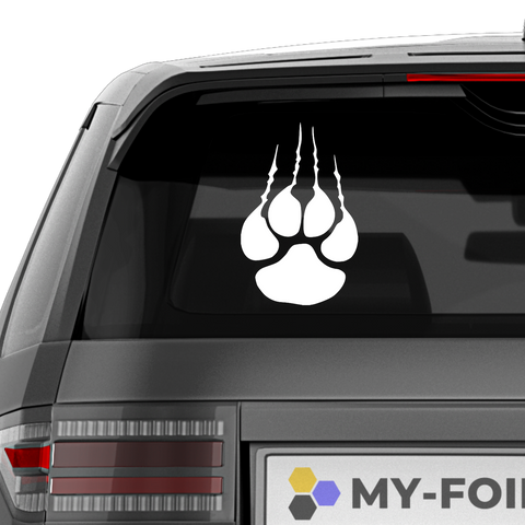 Tatze Krallenspur Aufkleber - Beispielansicht