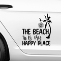 The Beach is my happy place Aufkleber - Beispielansicht