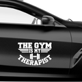 The Gym is my Therapist Aufkleber - Beispielansicht