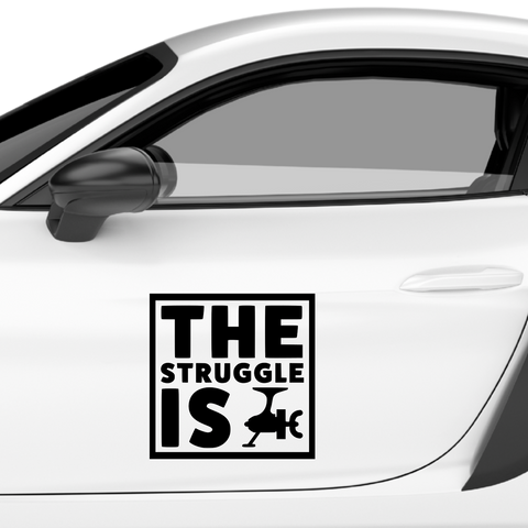 The strugel is Reel Aufkleber - Beispielansicht