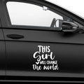 This Girl will change the world Aufkleber - Beispielansicht