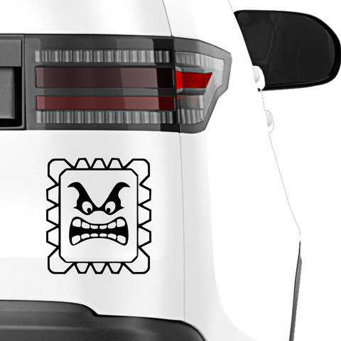 Thwomp Stein Aufkleber - Beispielansicht