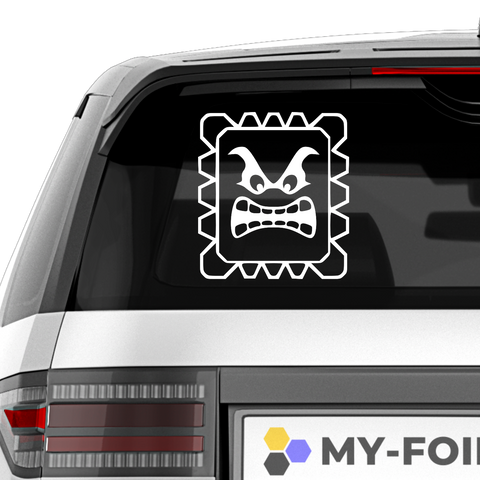 Thwomp Stein Aufkleber - Beispielansicht