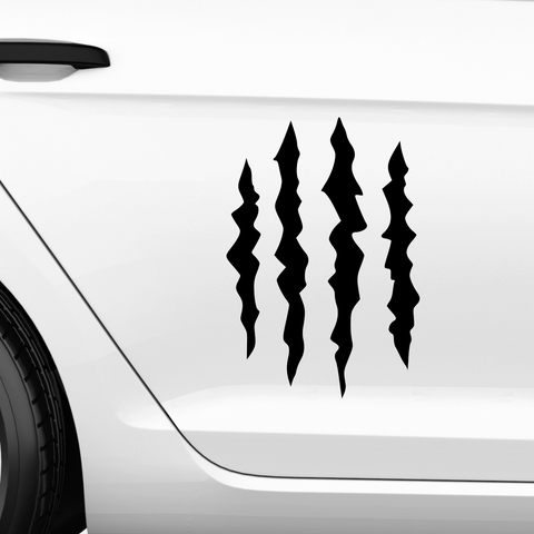 Tiefschnitt Krallen Aufkleber - Beispielansicht