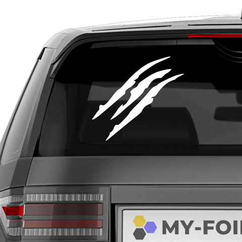 Tiger Krallenschlag Aufkleber - Beispielansicht