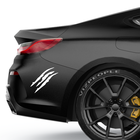 Tiger Krallenschlag Aufkleber - Beispielansicht